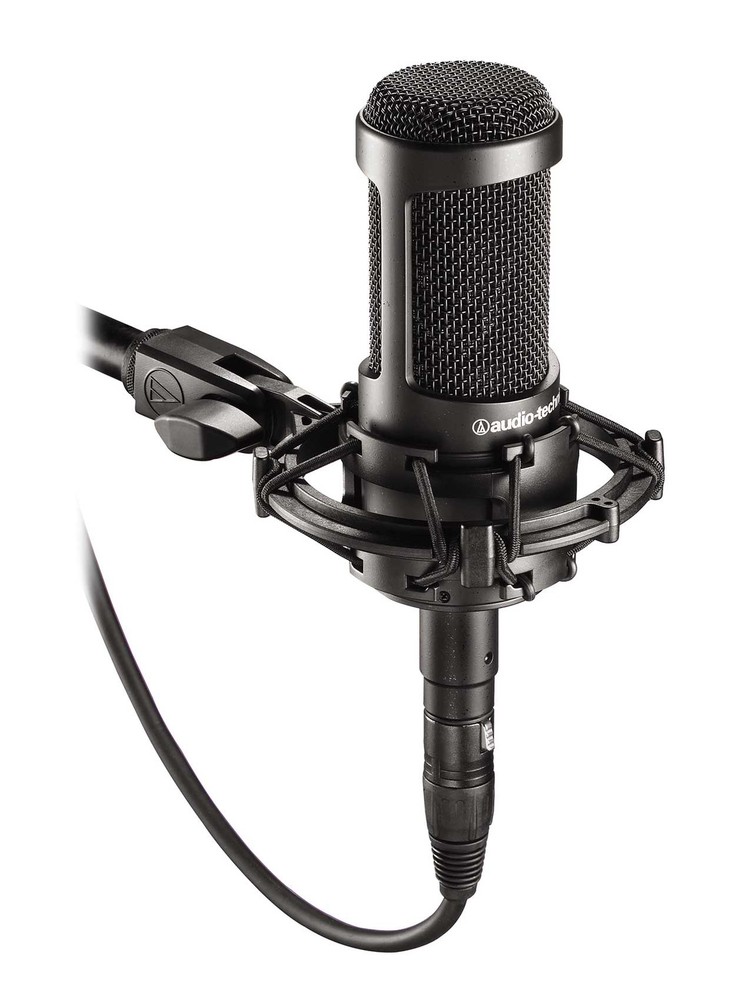 Audio Technica AT2035 Cardioid Condenser Studio Microphone+Warm Audio Boom Arm