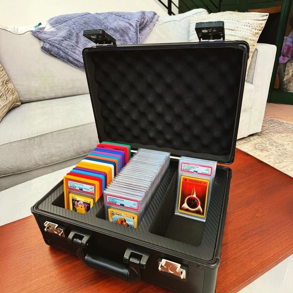 Baseball Card Briefcase with PSA Slab Storage-