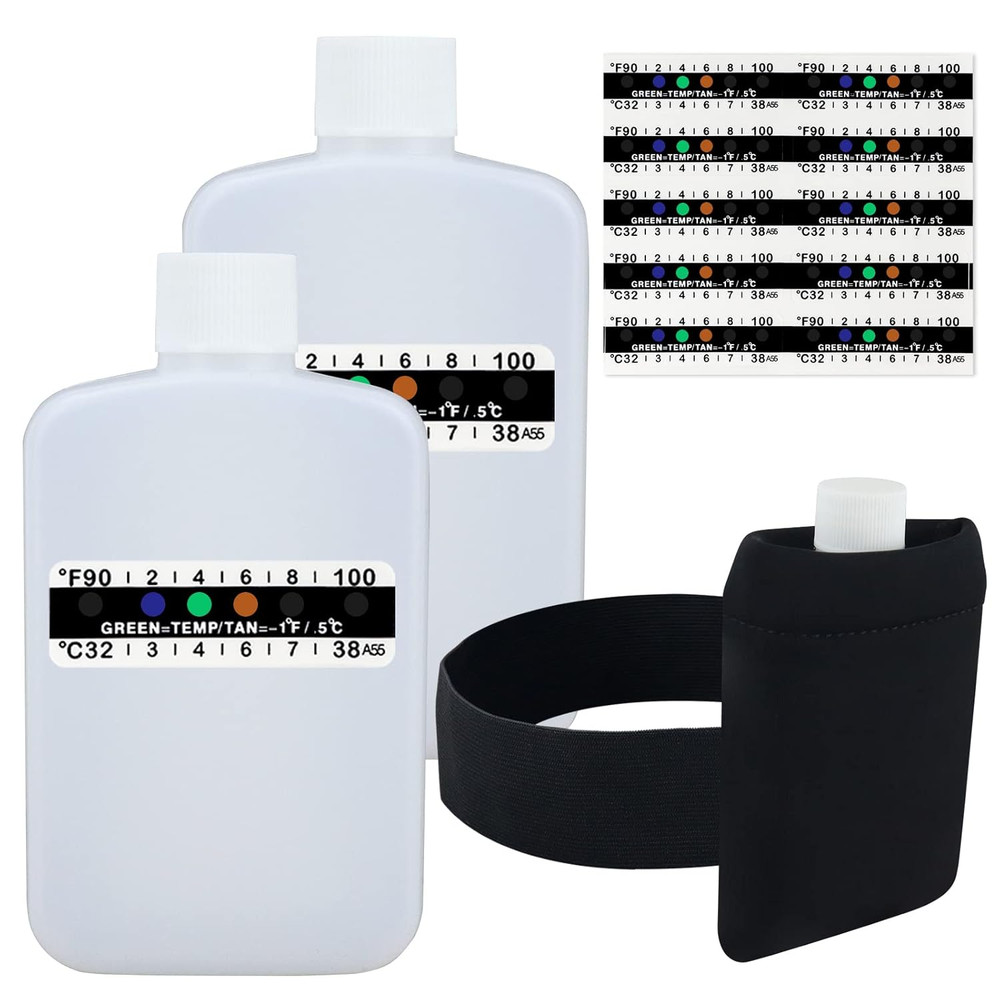 14 Pcs Urine Test Complete Kit Includes 2 Translucent Portable Travel Empty Bott
