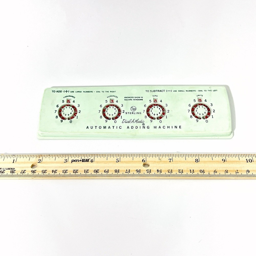Sterling Dial-A-Matic Automatic Adding Machine Vintage No. 565
