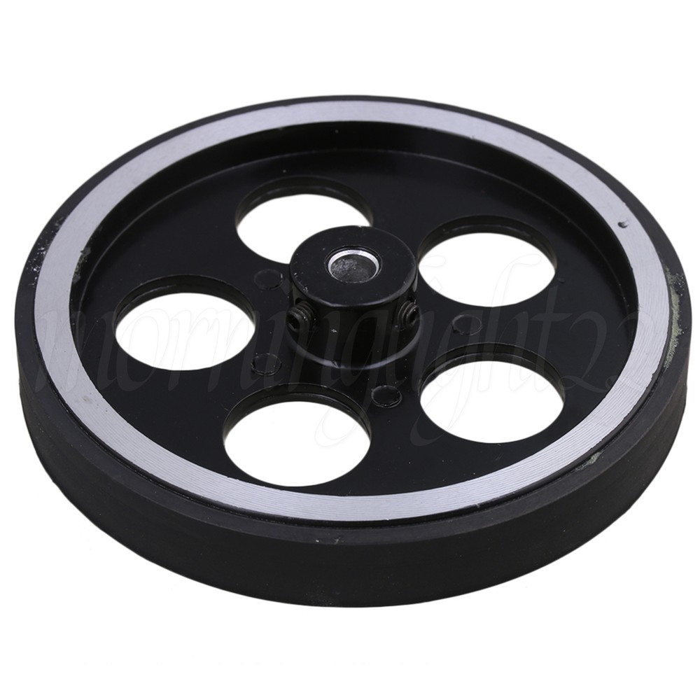 Silver+Black Encoder Wheel 300*6mm Rubber+Aluminium