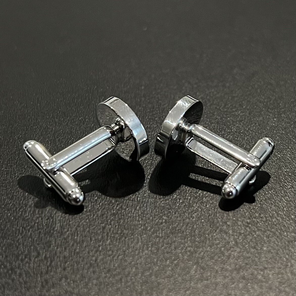 Round Lapis Lazuli Stone Cufflinks Men Birthday Wedding Essentials Gift With Box