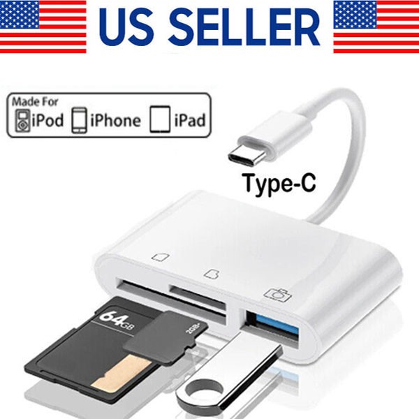 TF/SD Card Adapter Camera Reader Camera Android Type-c For iPhone15 Pro Max LOT