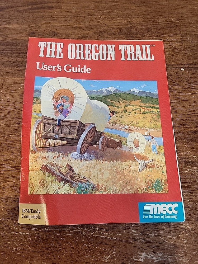 The Oregon Trail 1990 Users Guide Paperback IBM/Tandy Compatible