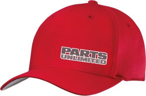 Throttle Threads PU Curved Bill Hat Red Large/X-Large