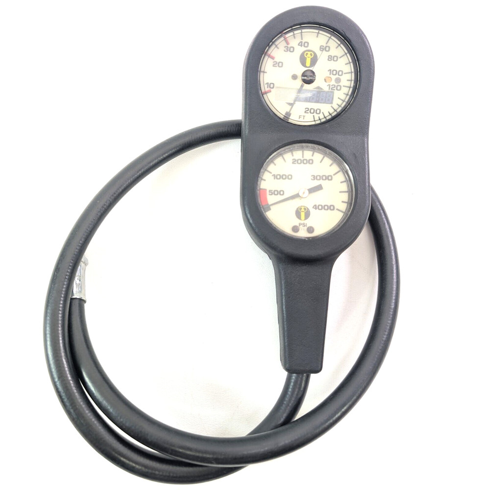 US Divers Scuba Navigator 2 or 3 Gauge Complete Console SPG, Depth, Slate