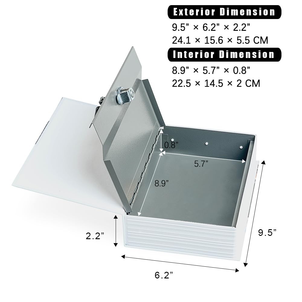 Dictionary Book Safe Hidden Storage Box with Key Lock