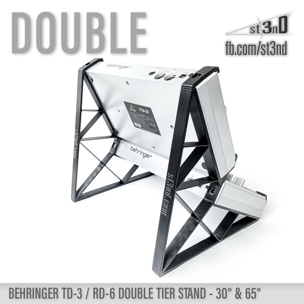 DOUBLE TIER STAND for BEHRINGER TD-3 RD-6 30° 65°