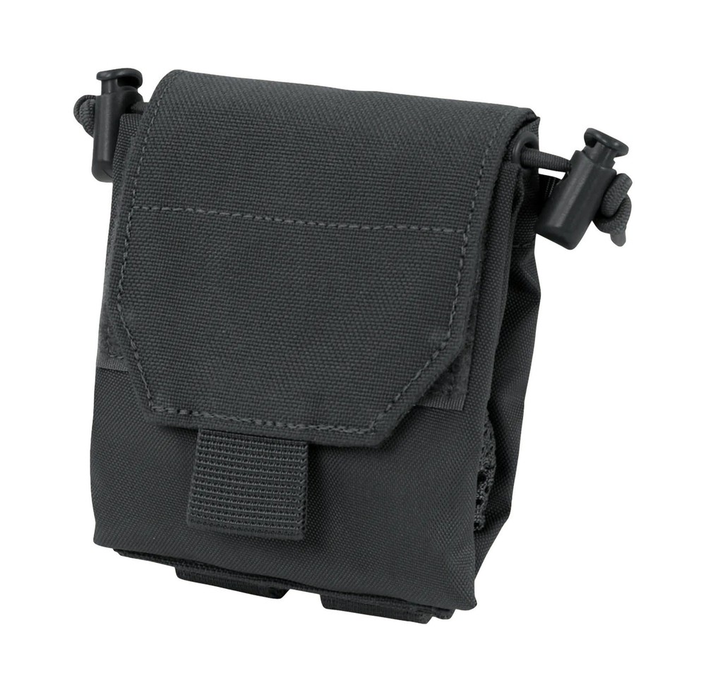 Modular MOLLE Hook Loop Magazine Micro Dump Bungee Retention Pouch BLACK