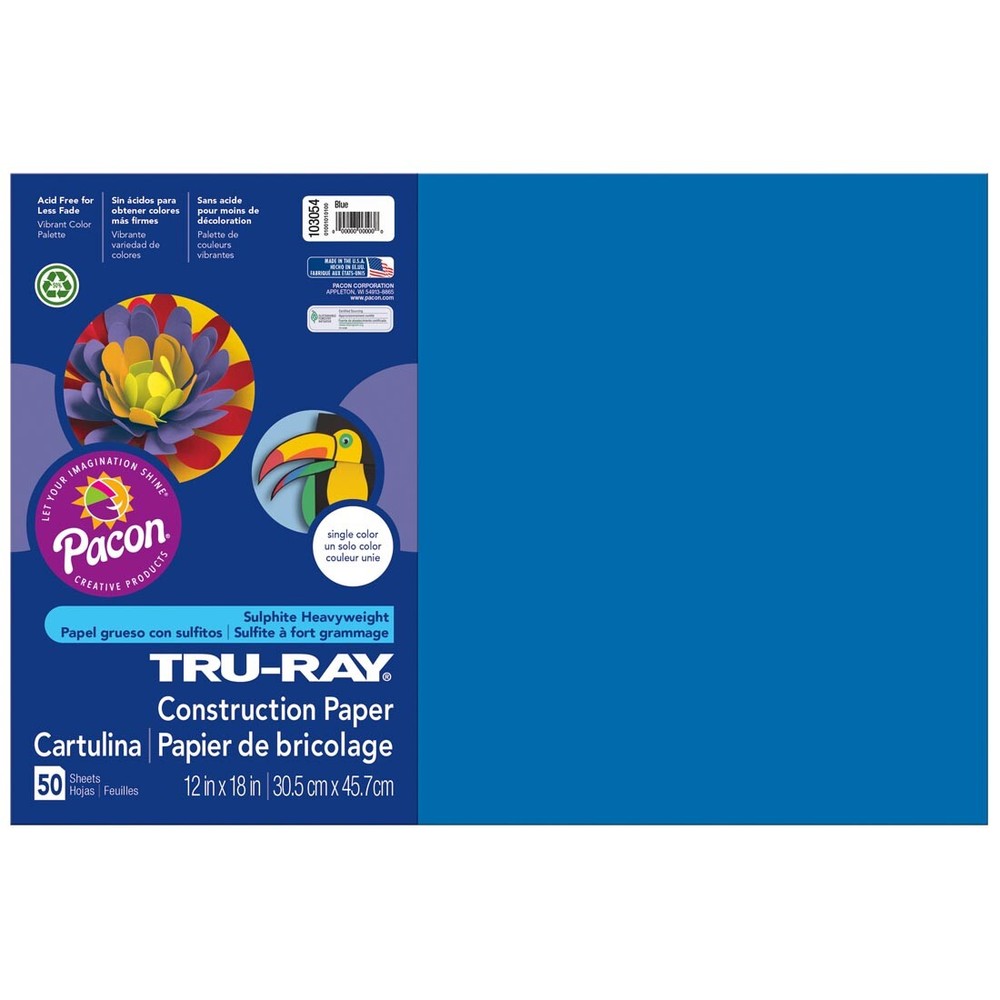 Tru-Ray Construction Paper 12x18" Blue