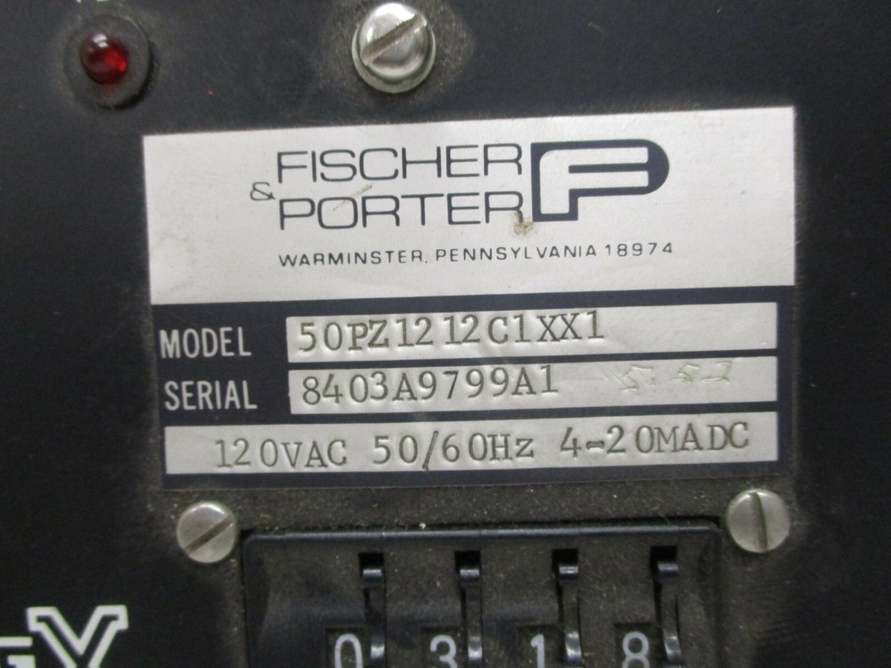 Fischer & Porter Magnetic Flowmeter Electronics Model 50PZ1212C1XX1