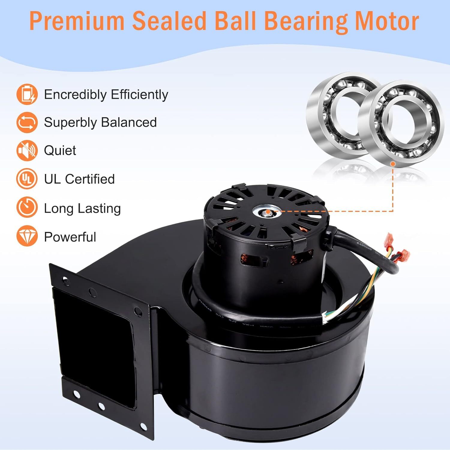 For Harman Gas, Pellet,Coal Convection Distribution Blower Motor Fan, 3-21-33647