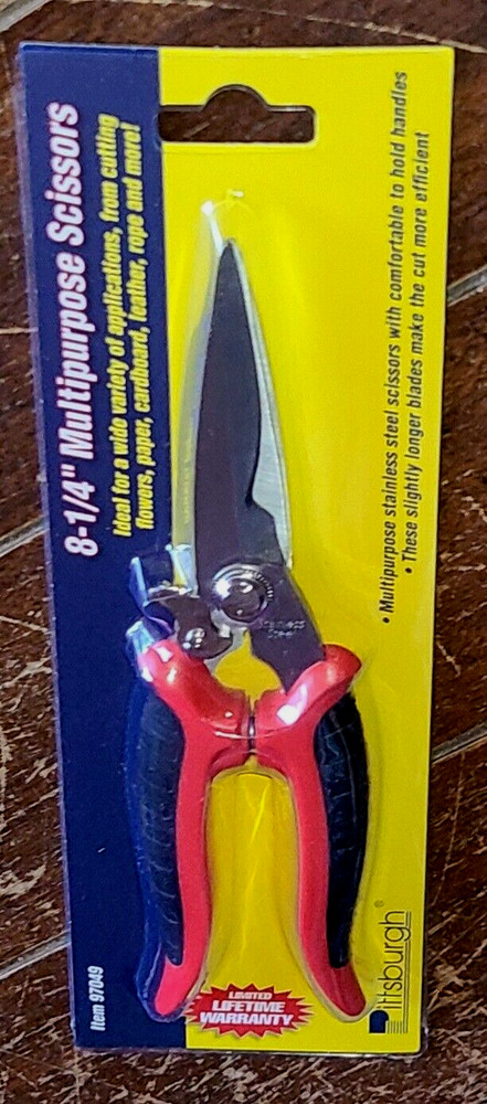 PITTSBURGH 8 in. Multi-Purpose Stainless Steel Scissors #97049