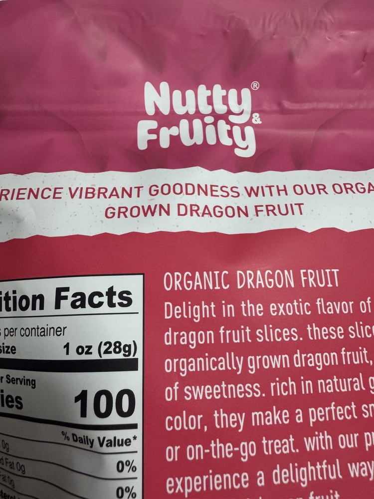 NUTTY FRUITY ORGANIC DRAGON FRUIT 14OZ