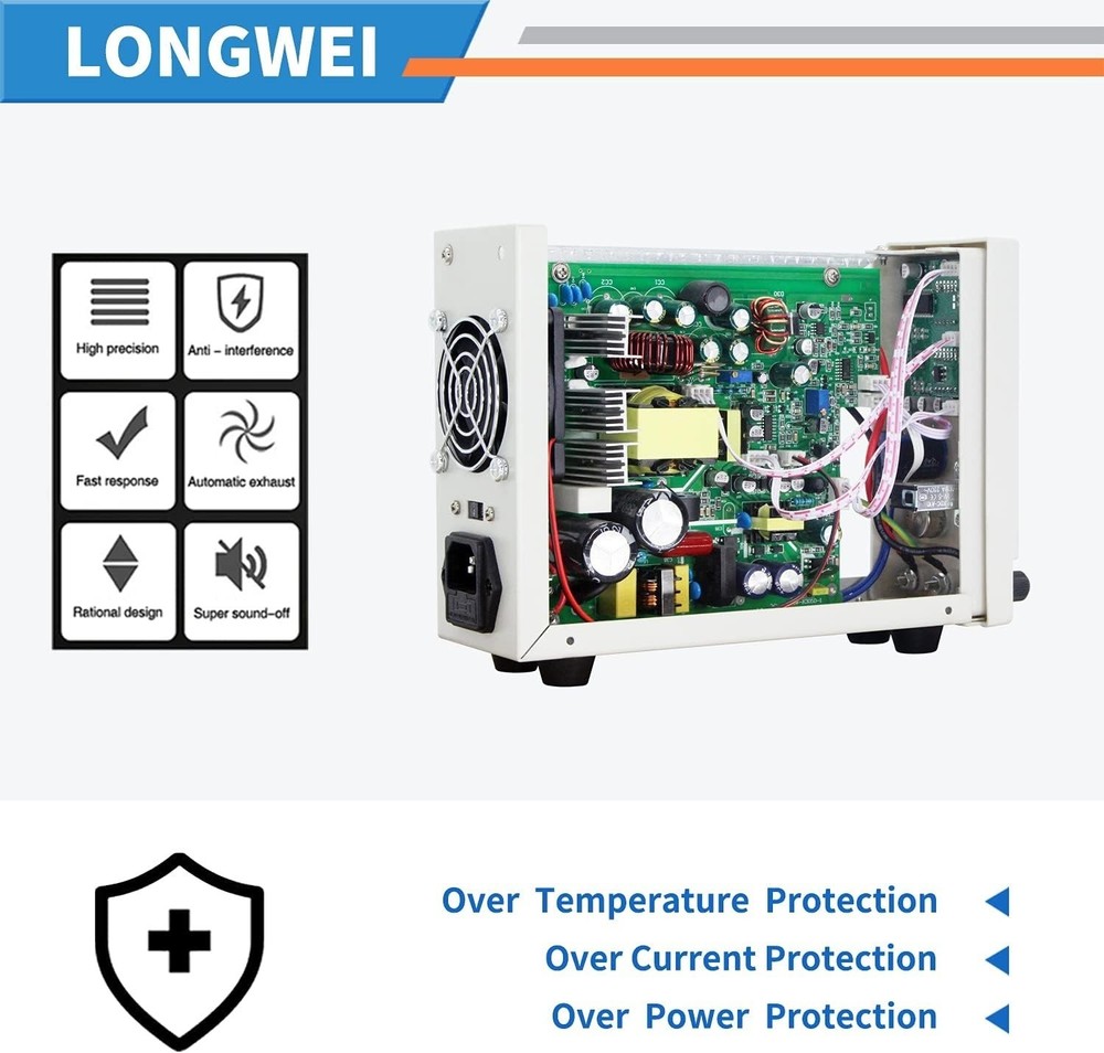 DC Power Supply Variable 30V 10A, 4-Digital LED Display, Precision Adjustable