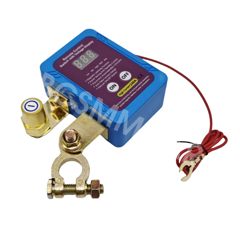 Car Battery Disconnect Switch Wireless Remote Control Power Automatic Cut Off