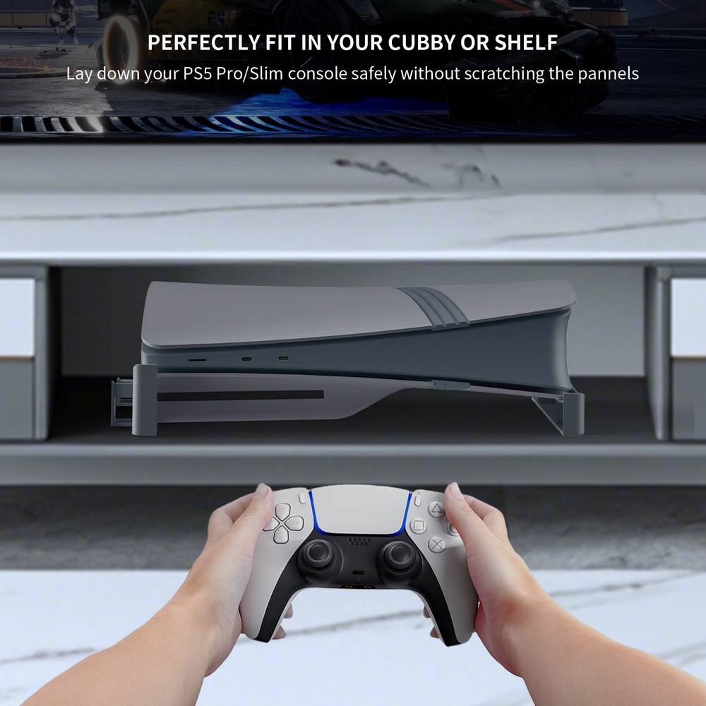 Disc Digital Horizontal Stand Placement Bracket For Sony PS5 Pro/Slim Console US