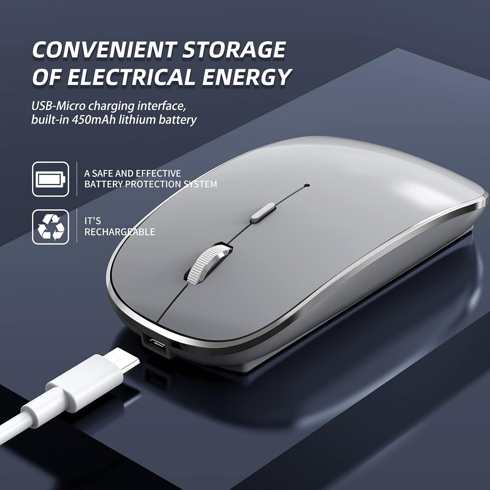 Wireless Mouse Chargeable Portable Silent USB and Type-C Dual Mode Wireless Mous