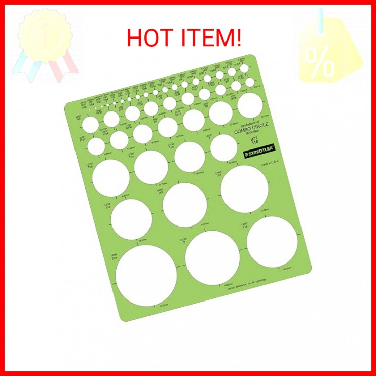 Staedtler Combo Circle Template 977 110