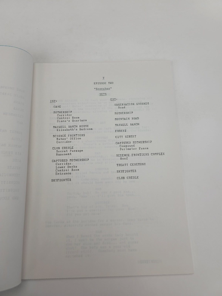 V / Steven E. de Souza 1984 TV Script, Robert Englund, Marc Singer "Dreadnought"