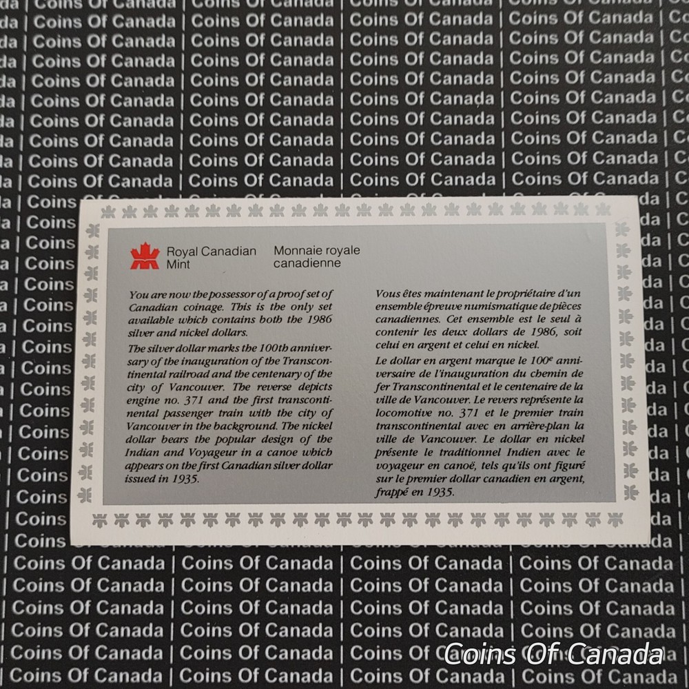 1986 Canada 7 Coin Proof Set - With Special Edition Silver Dollar #coinsofcanada
