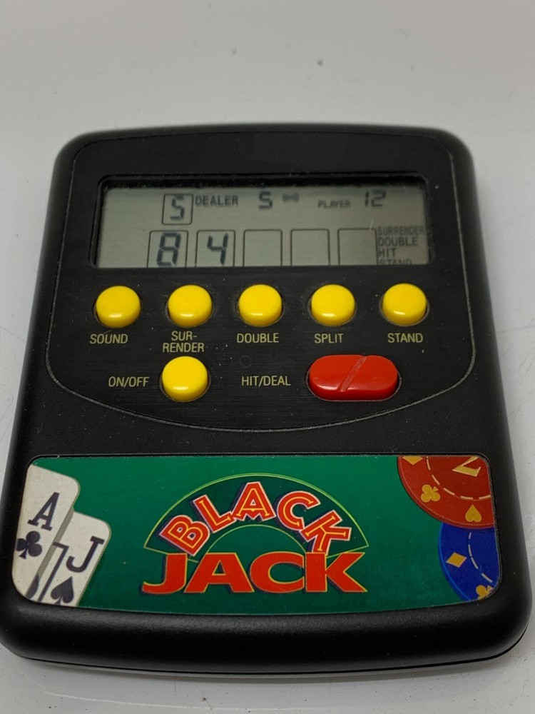 HANDHELD ELECTRONIC BLACKJACK GAME DOUBLE DOWN SPLIT STAND WORKING