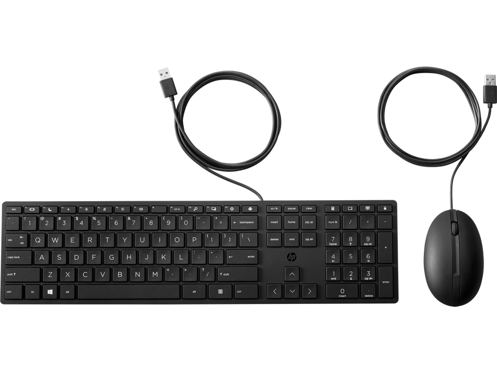 HP Wired Desktop 320MK Mouse and Keyboard,USB (9SR36UT#ABA)