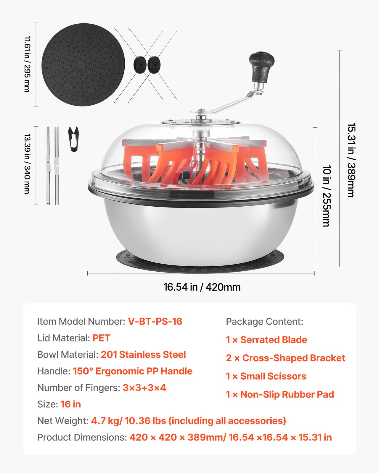 DEFECTIVE VEVOR Manual Bud Leaf Trimmer 16 inch Bud Bowl Hydroponic Leaf G3D