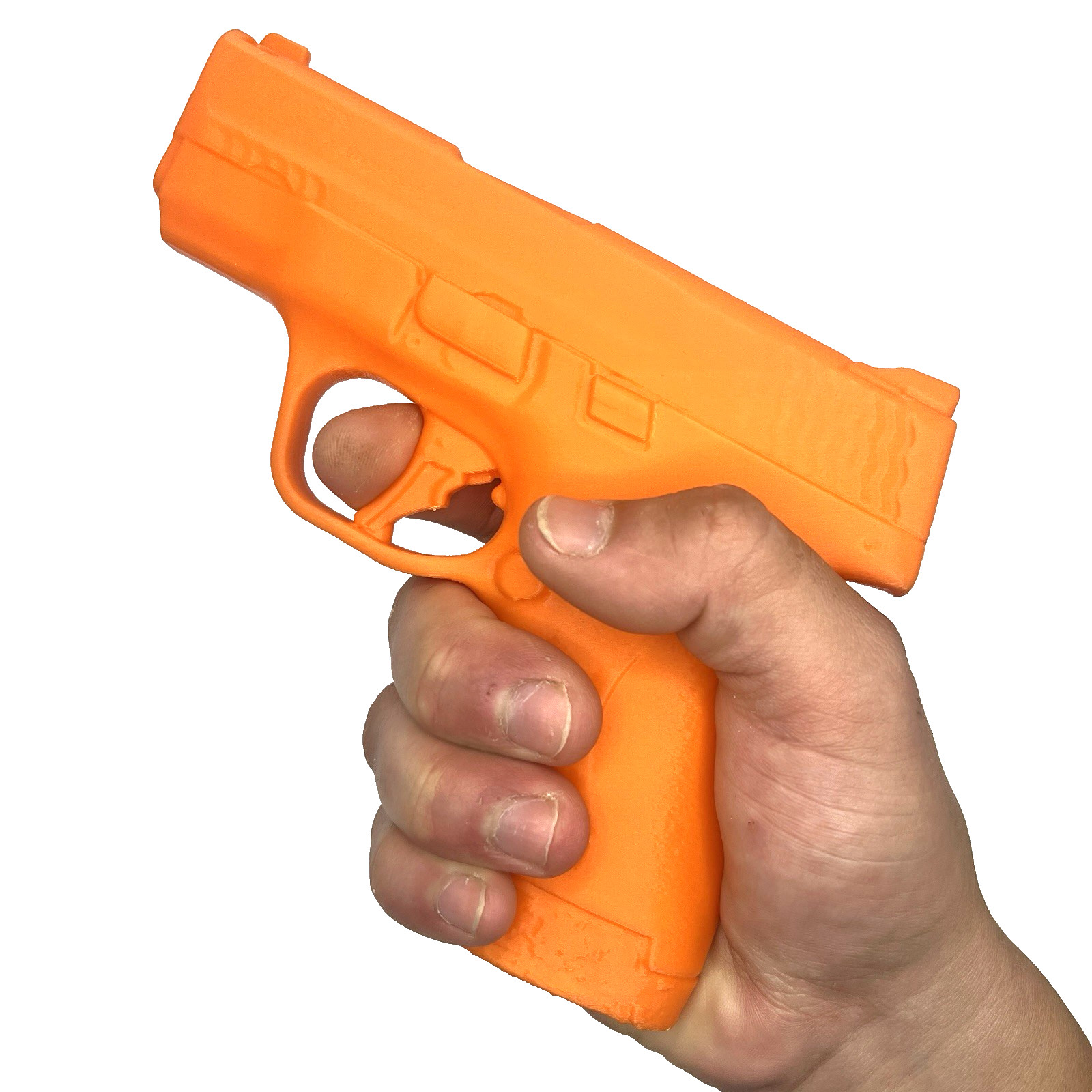 Orange S&W MP Shield Compatible Training Gun 1:1 Size Prop Realistic Feel SAFE!