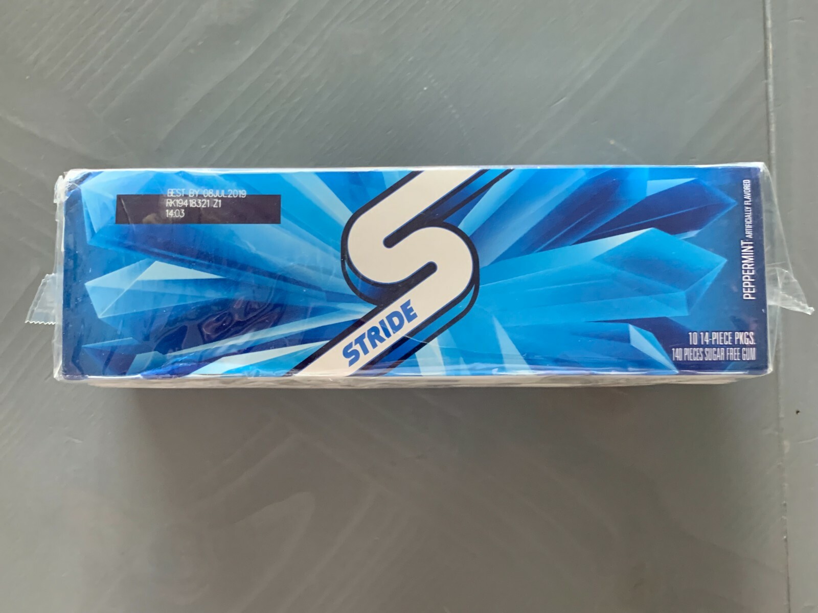 10 PACKS STRIDE PEPPERMINT CRUNCH REACTORS GUM DISCONTINUED COLLECTORS - BB 7/19