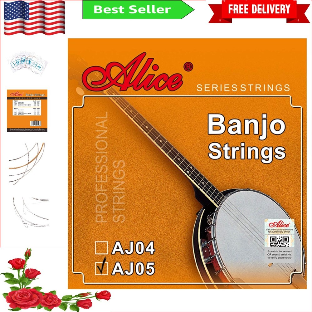 Premium 5-String Banjo Strings 09-20 Light Gauge 2 Pack - High-Quality Materials