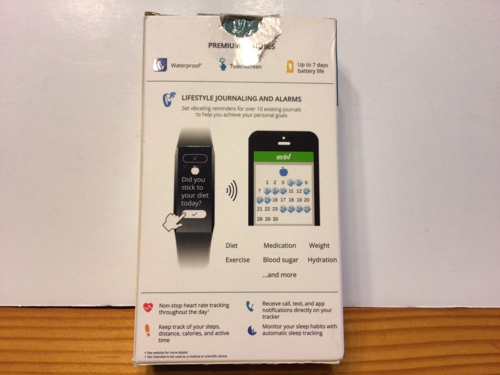 striiv dash hr smartphone notifications Activity tracker waterproof