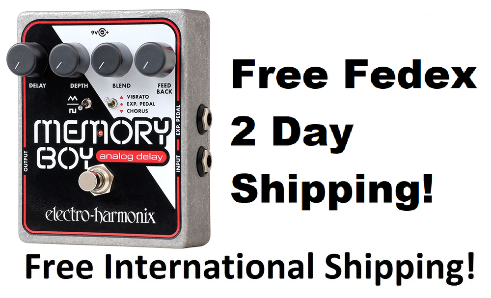 New Electro-Harmonix EHX Memory Boy Analog Delay w/ Chorus/Vibrato Effect Pedal