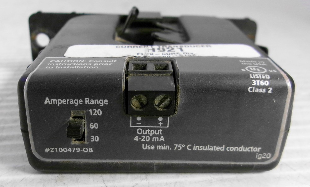 Flex Core H921 Split-Core Current Transducer 0-30/60/120Amp Range 4-20mA