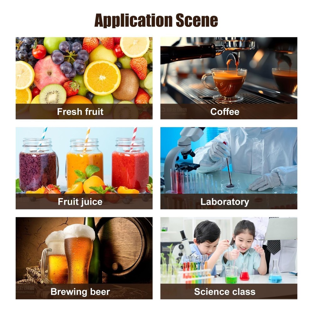 Digital Brix Refractometer 0-55% Range Meter ±0.5 Brix/1℃ Accuracy with Case