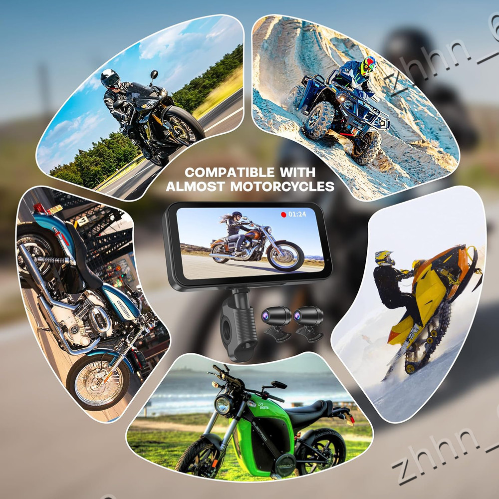 6.3'' Motorcycle GPS Navigation Wireless CarPlay Android Auto Bluetooth