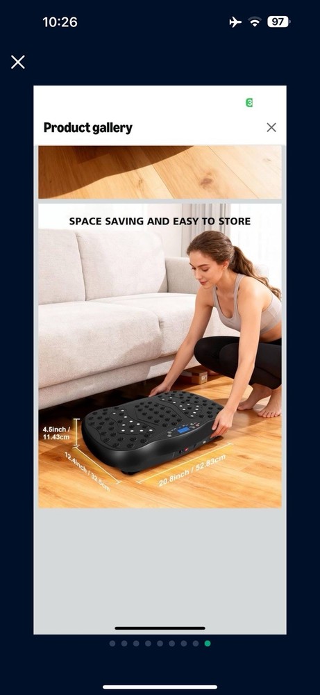 Vibration Plate Exercise Machine, 3 Workout Modes & 120-Level Vibration Platf...