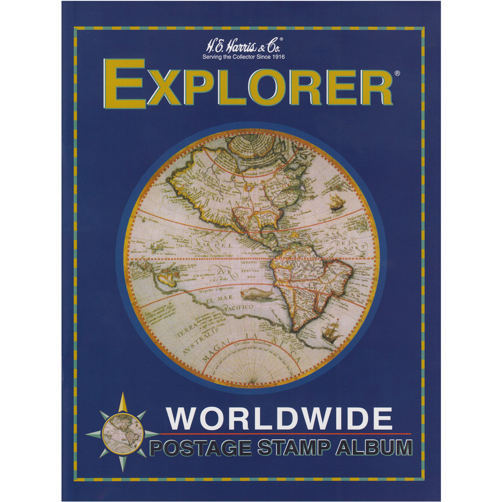 H.E. Harris Explorer Worldwide Postage Stamp Album