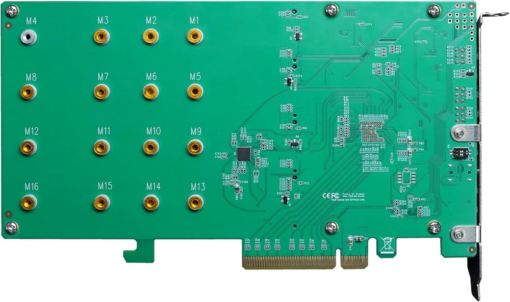 HighPoint Technologies 4-Port M.2 SSD6204A NVMe Boot RAID Controller Green