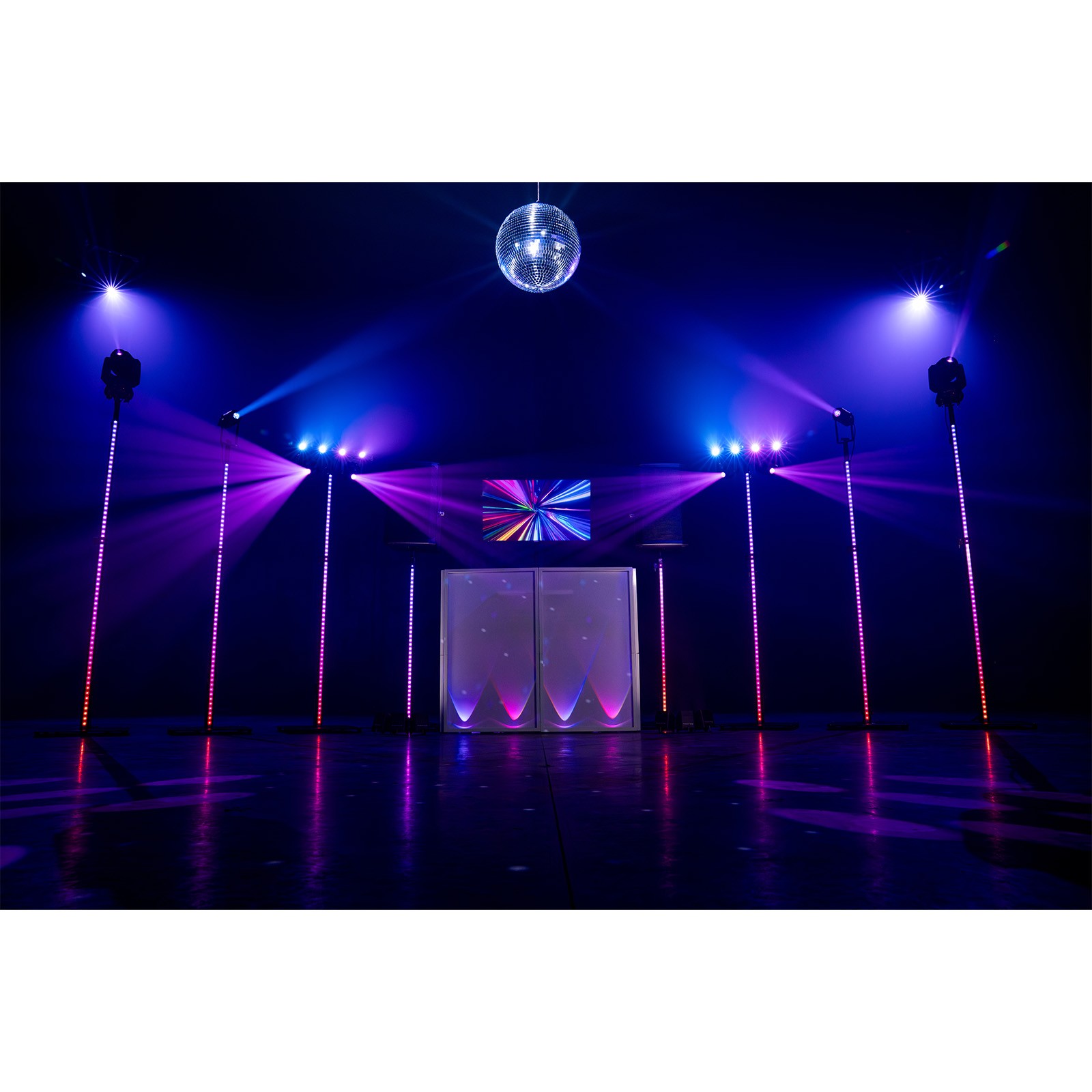 Chauvet DJ FLEXstand FX ILS Lighting Speaker Stand w Built-in LED Strip & Bags