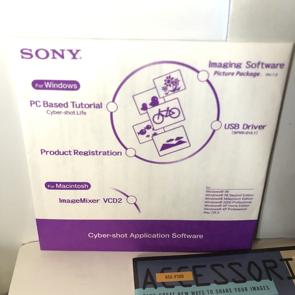 Sony Cyber Shot Application Software Compact Disc Original Product Papers Extras