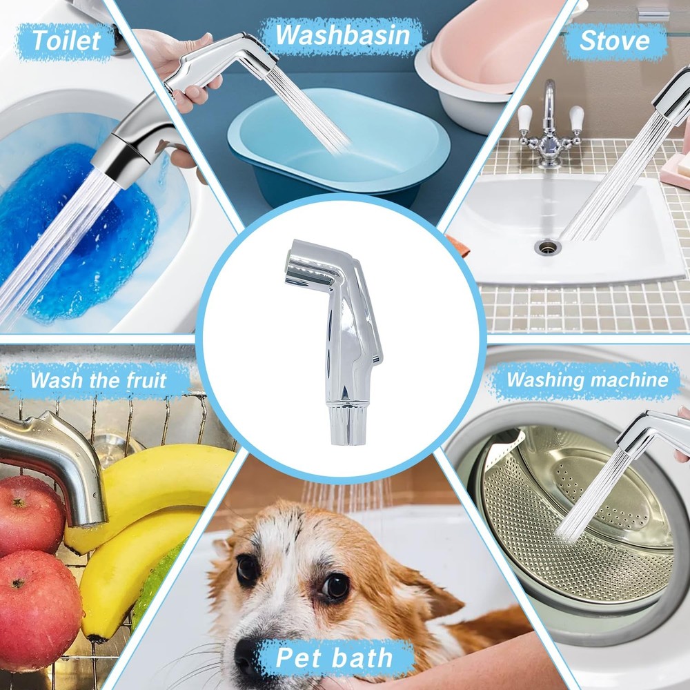 YAFIYGI 1 Pack Sink Sprayer Replacement Head Set Universal Kitchen Chrome