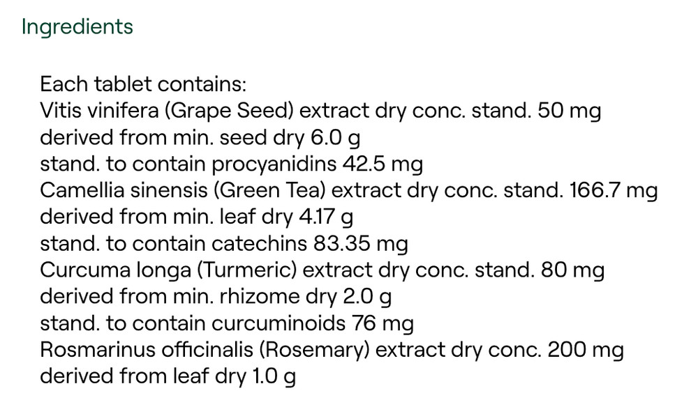 MediHerb Vitanox 60 Tablets