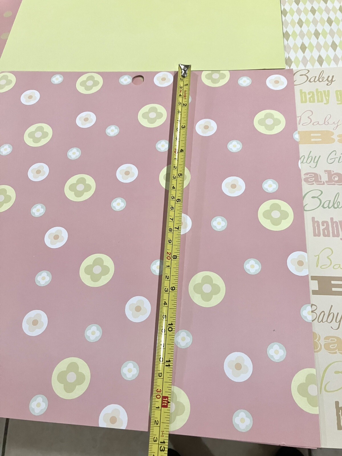 12x12 Scrapbook Paper Baby Girl Pastel 28 Pieces Junk Journal Craft Paper
