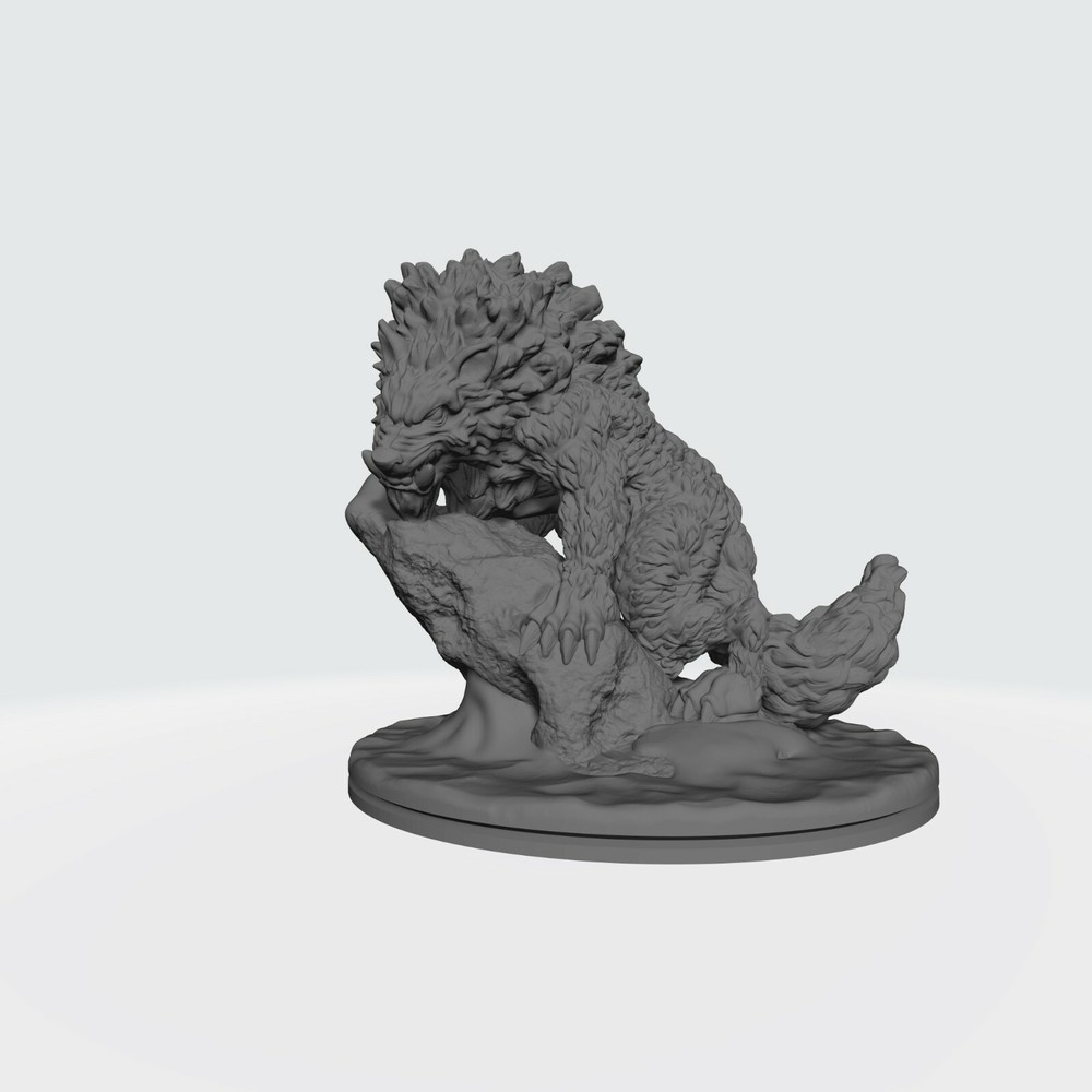 Winter Wolf, Dire Wolf miniature, Dungeons & dragons, D&D, Tabletop, Pathfinder