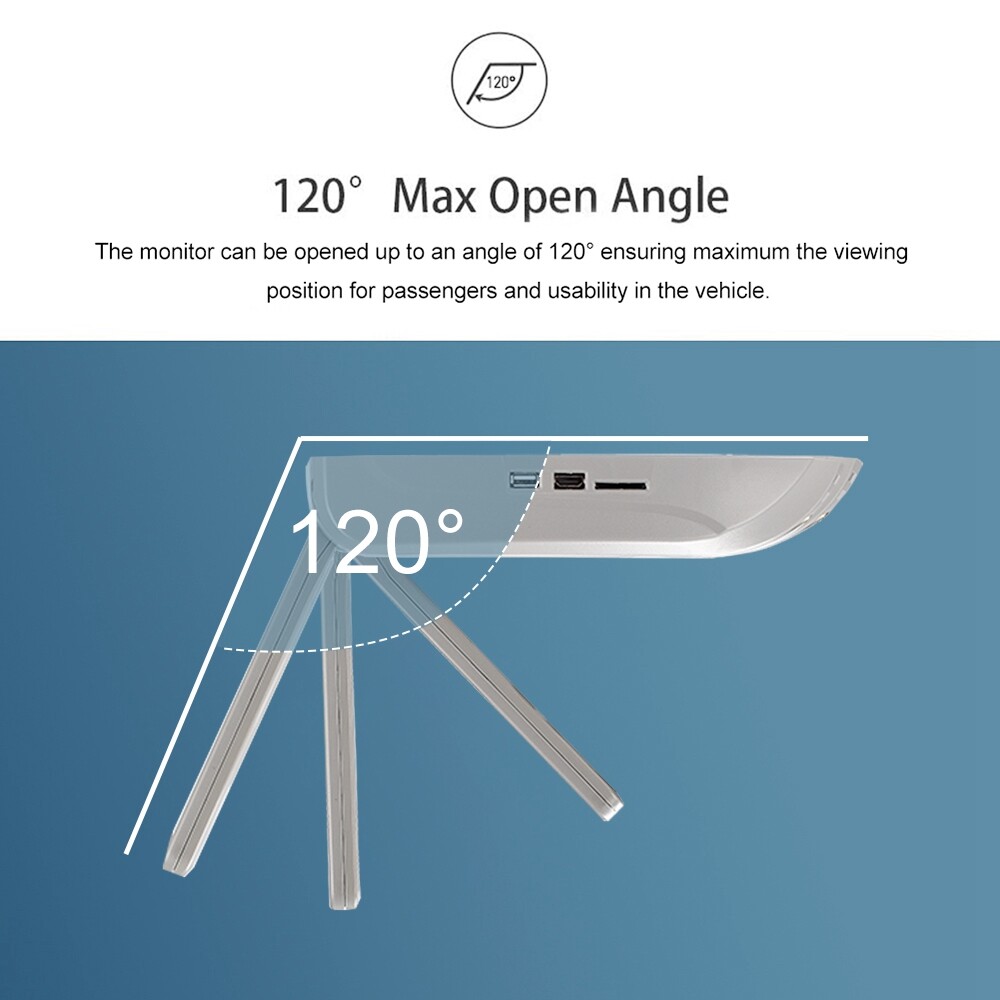 Gray 12.1" Car Flip Down Overhead Roof Mounted Monitor w/ DVD Player Wide Screen