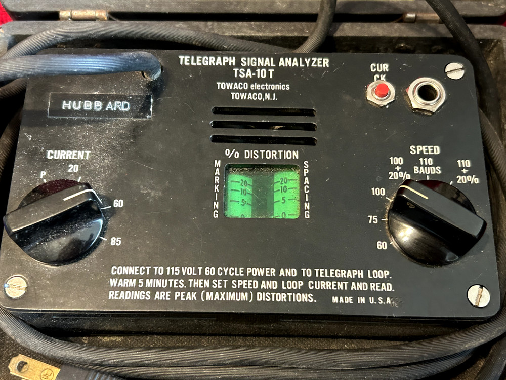 TOWACO ELECTRONICS TSA-10T TELEGRAPH SIGNAL DISTORTION ANALYZER WITH CASE