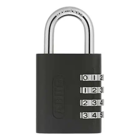 Abus 158Kc Combination Padlock, Side, Black/Silver