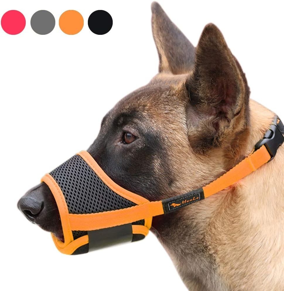 Soft Nylon Muzzle Anti Biting Barking Chewing,Air Mesh Breathable Drinkable A...