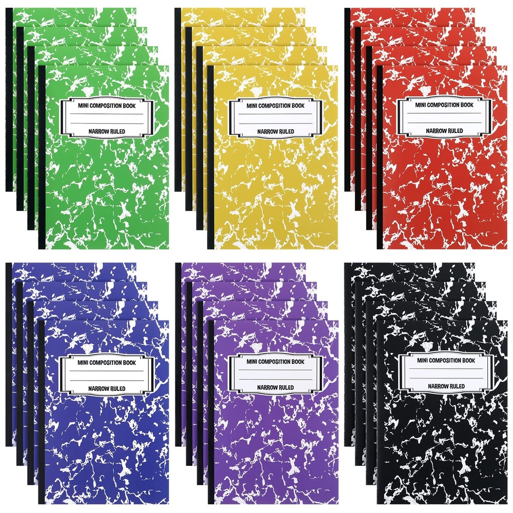 24 Pieces Mini Composition Notebook Composition Books Small Marble Note Books